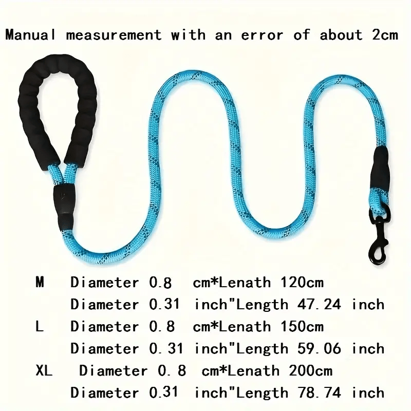 Durable Reflective Dog Leash - Adjustable & Heavy Duty, Strong Leash for All Dog Sizes, Night Safety & Comfort