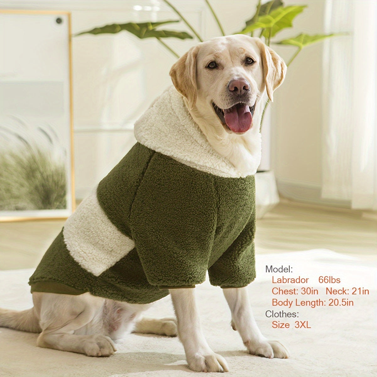 Cozy Fleece Hoodie for Dogs and Cats – Warm Winter Pet Sweatshirt for Cold Weather Comfort