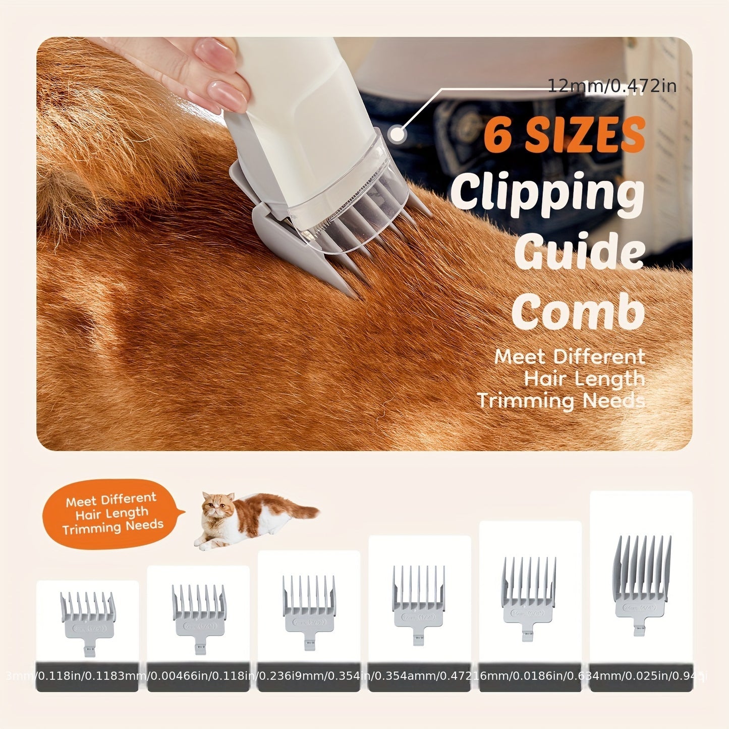 5-in-1 Pet Grooming Vacuum Kit for Dogs & Cats – Powerful Suction Clippers for Easy Grooming, 99% Hair Removal, Mess-Free, All-in-One Solution