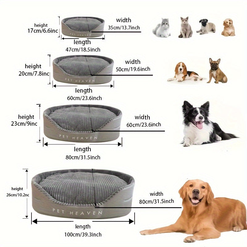 Deluxe Reversible Dog Bed – Washable, Cozy, All-Season Comfort for Medium & Large Breeds