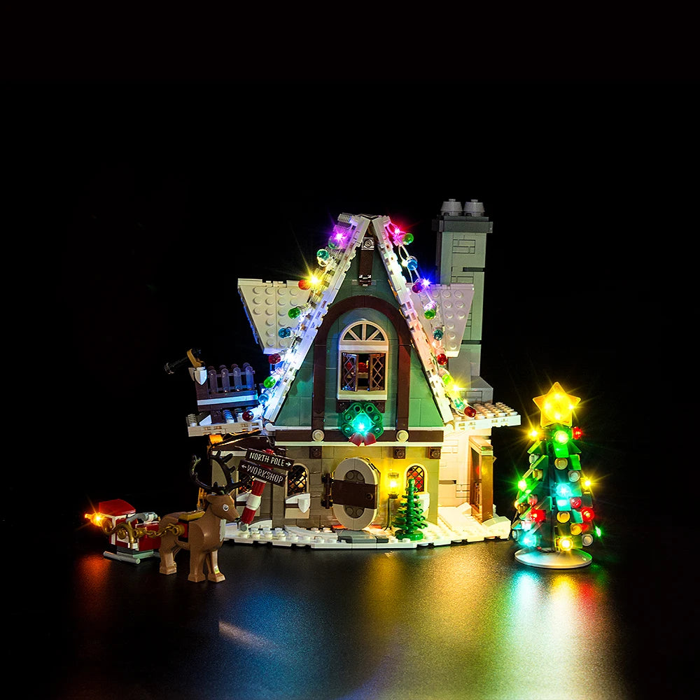 LED Light Kit  For Christmas Creator Gift 10275 Elf Club House Building Blocks Bricks Toys  Lamp Set No Model