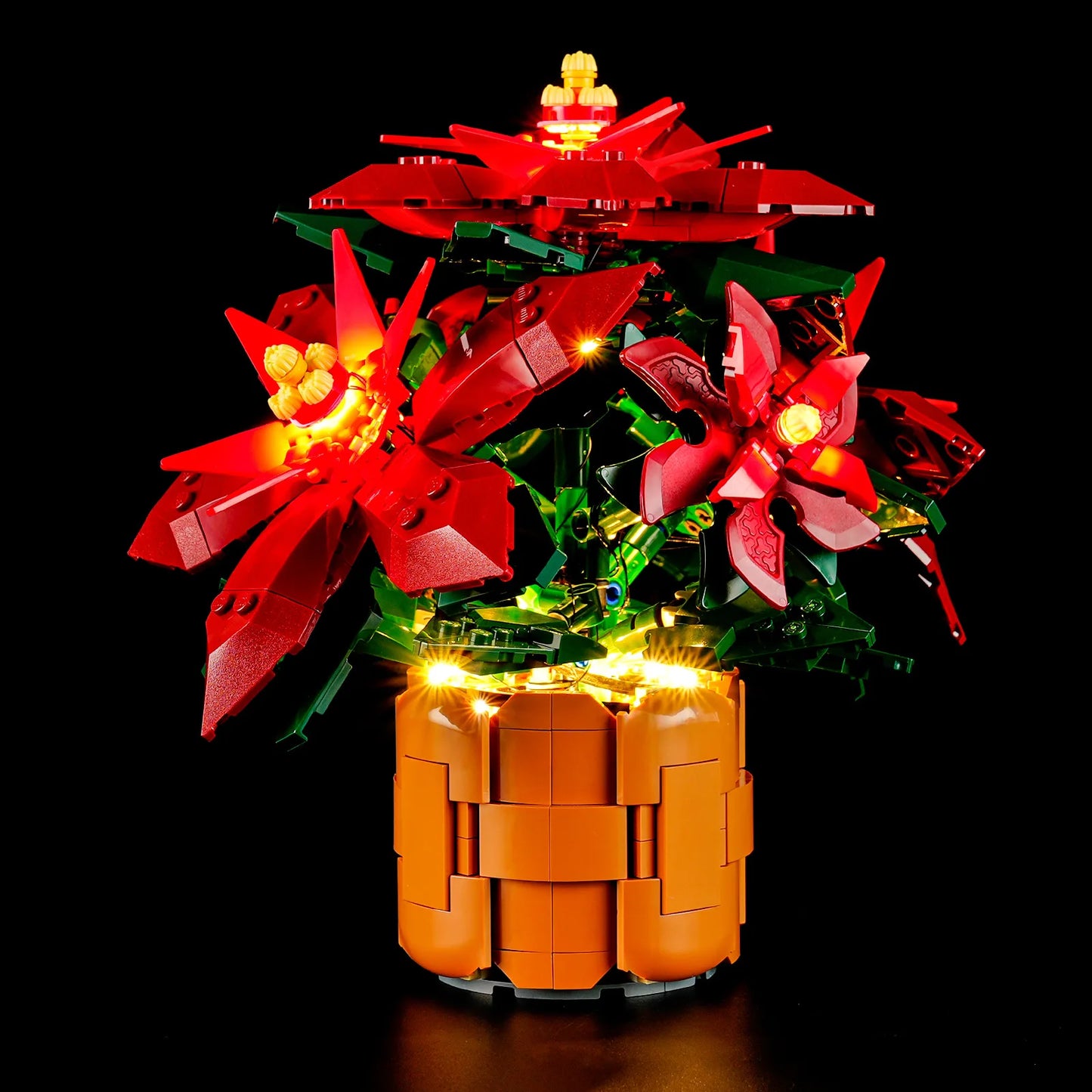 LEGO Icons Poinsettia Building Set - Artificial Flowers Christmas Decoration & Centerpieces for Table, Adults Ages 18+ - Gift Ideas for Mom, Dad, & Significant Other - 10370