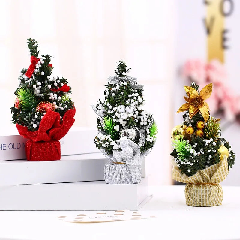 20cm Tabletop Christmas Tree Ornaments Bowknot Foam Ball Christmas Flower Ball Living Room Bedroom Holiday DIY Xmas Party Decor