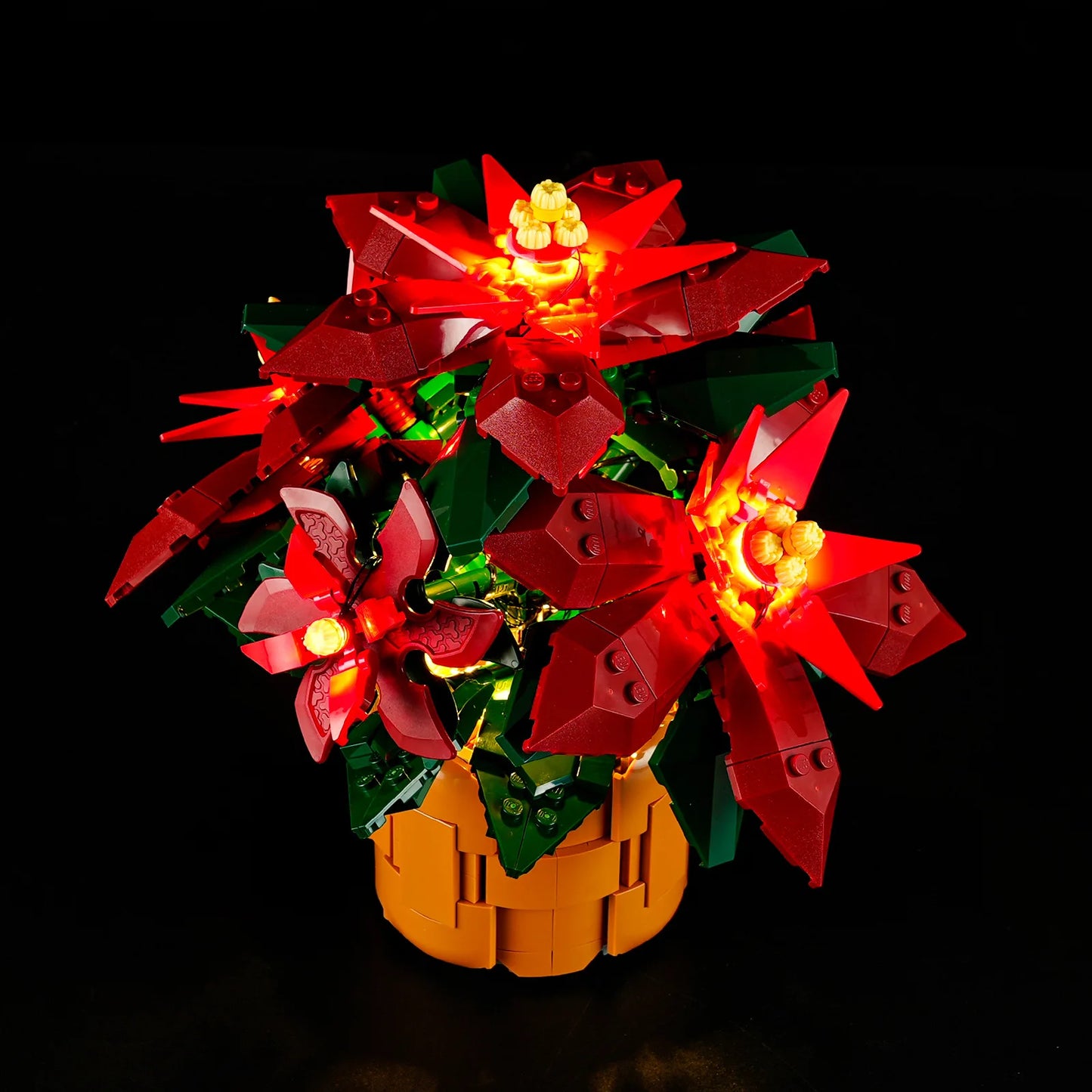 LEGO Icons Poinsettia Building Set - Artificial Flowers Christmas Decoration & Centerpieces for Table, Adults Ages 18+ - Gift Ideas for Mom, Dad, & Significant Other - 10370