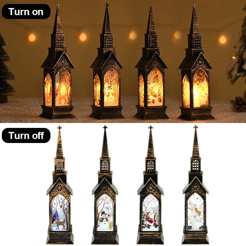 Christmas LED Night Light Santa Claus Snowman Fairy Light Lantern Table Ornament 2024 Christmas Home Decoration Xmas Neol 2025