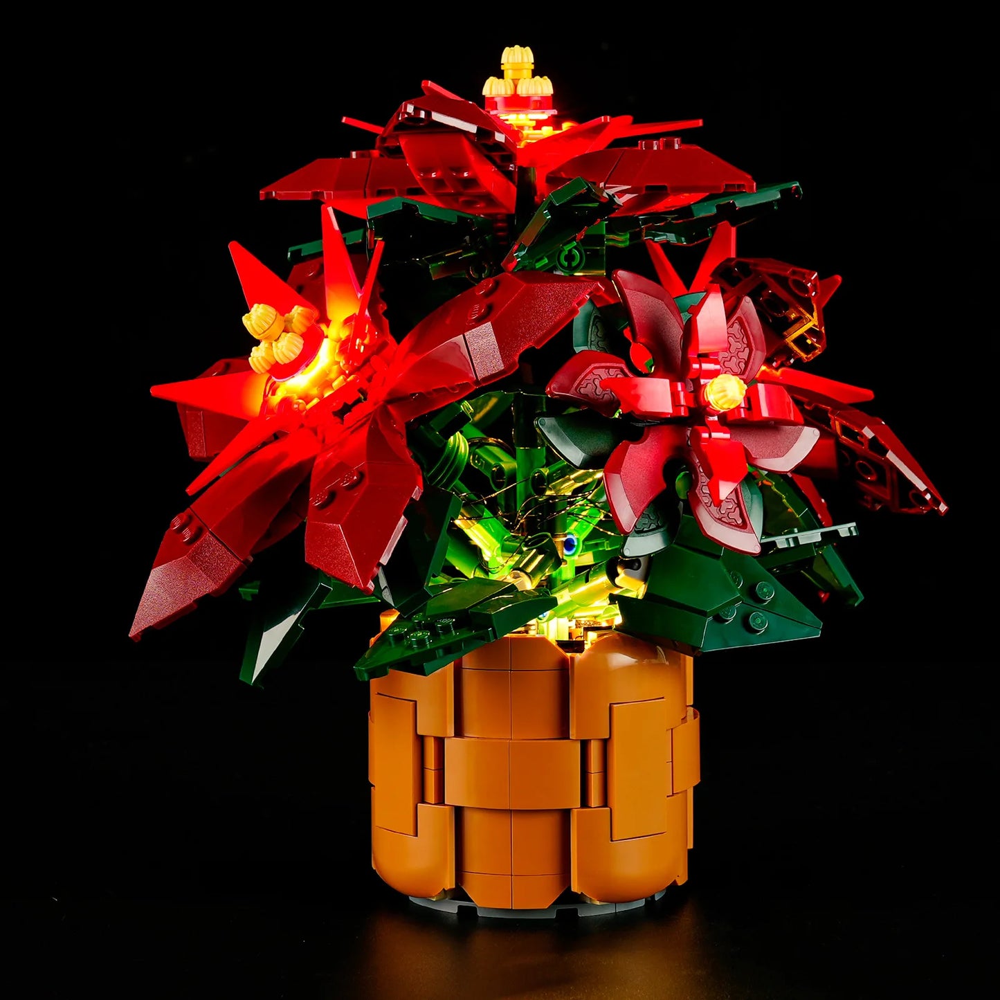 LEGO Icons Poinsettia Building Set - Artificial Flowers Christmas Decoration & Centerpieces for Table, Adults Ages 18+ - Gift Ideas for Mom, Dad, & Significant Other - 10370