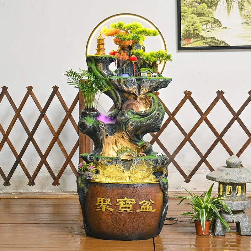 Chinese rockery, flowing water fountain, lucky decoration ornament, restaurant humidifier, gift-giving landscape