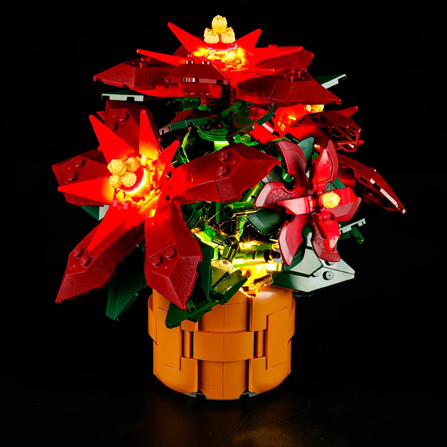 LEGO Icons Poinsettia Building Set - Artificial Flowers Christmas Decoration & Centerpieces for Table, Adults Ages 18+ - Gift Ideas for Mom, Dad, & Significant Other - 10370