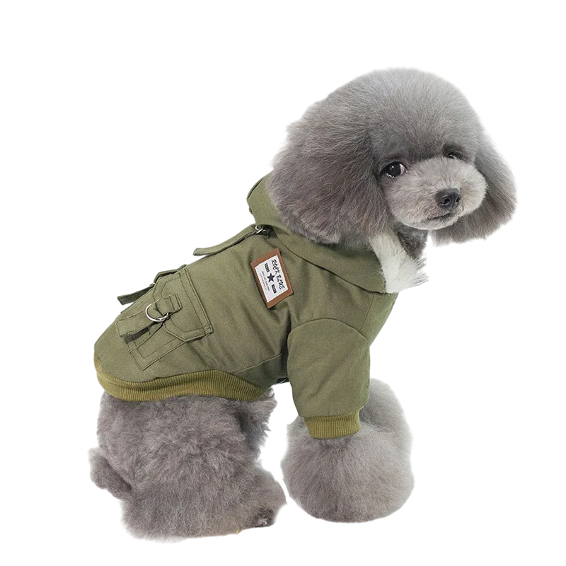 Cozy Winter Dog Jacket for Small & Medium Dogs - Furry Hoodie Coat for Yorkies, Chihuahuas, Shih Tzus & Puppies