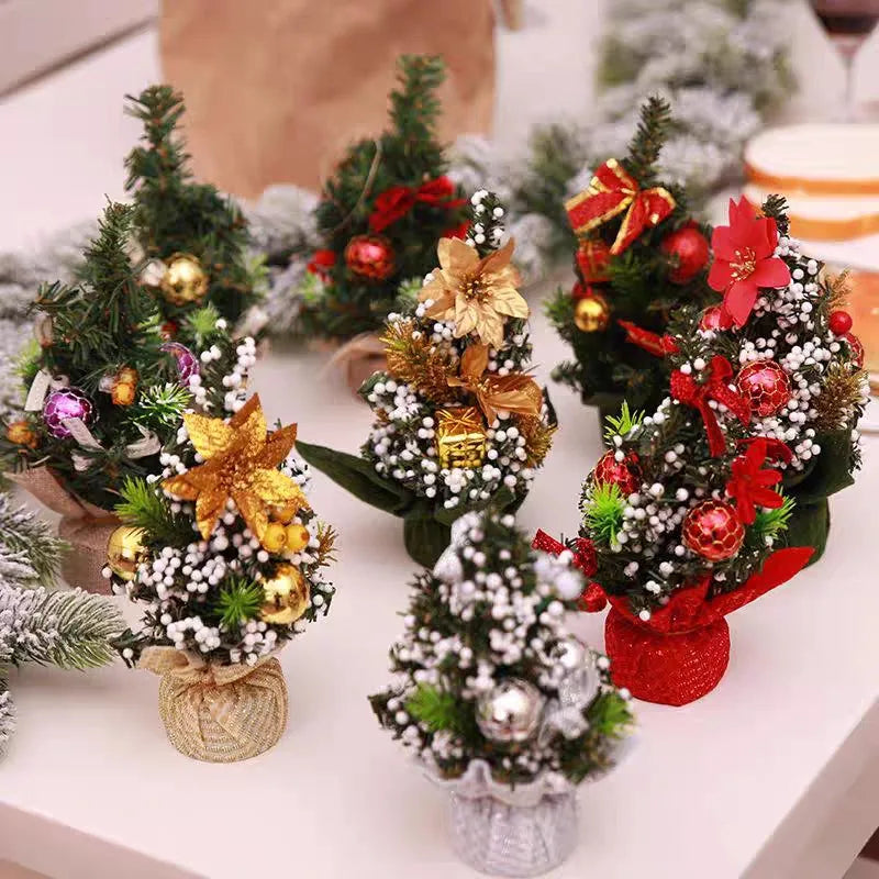 20cm Tabletop Christmas Tree Ornaments Bowknot Foam Ball Christmas Flower Ball Living Room Bedroom Holiday DIY Xmas Party Decor