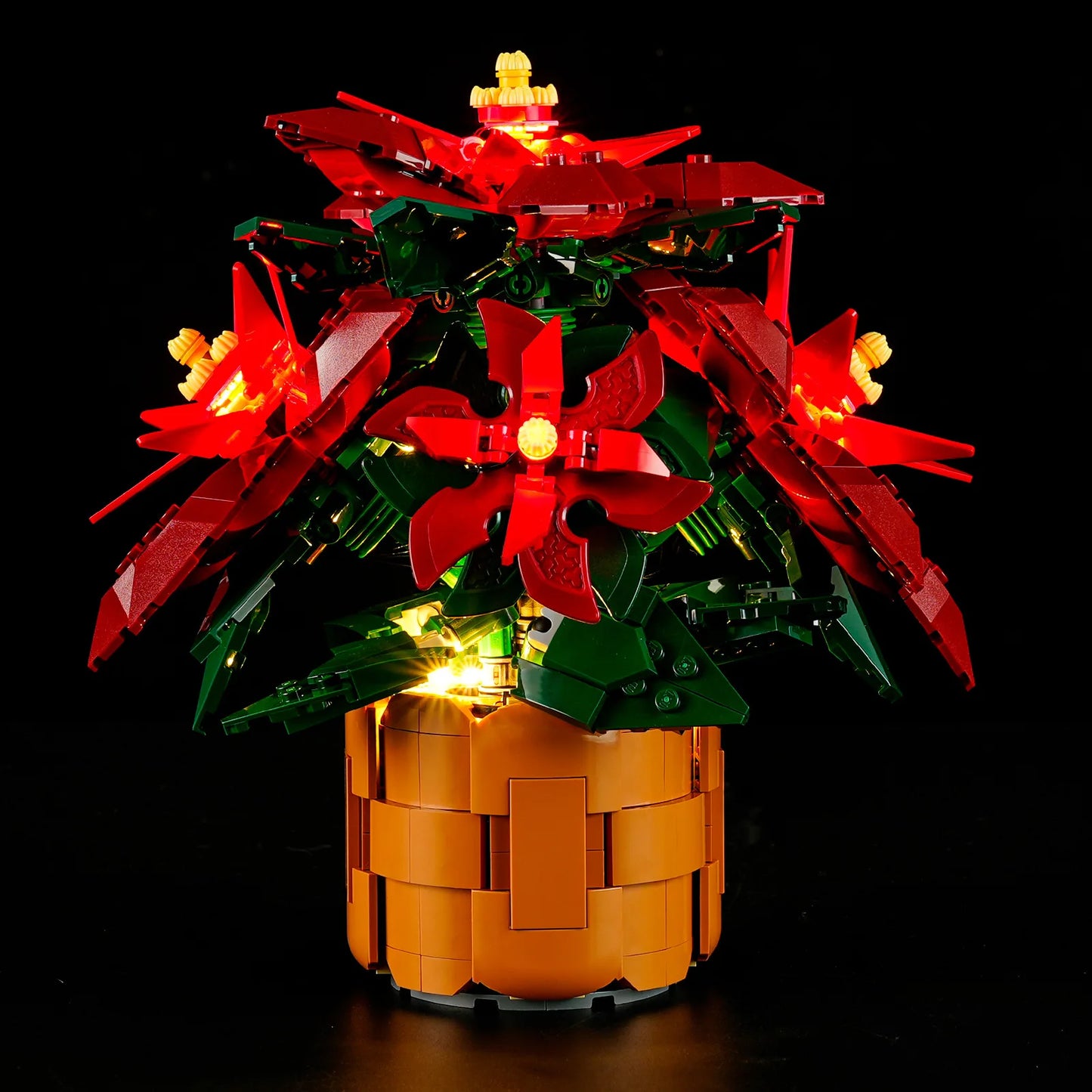 LEGO Icons Poinsettia Building Set - Artificial Flowers Christmas Decoration & Centerpieces for Table, Adults Ages 18+ - Gift Ideas for Mom, Dad, & Significant Other - 10370