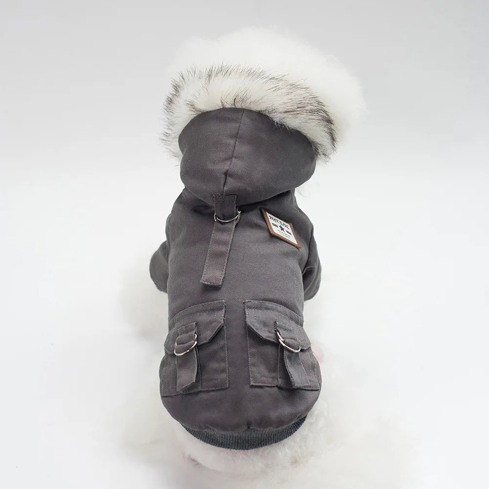 Cozy Winter Dog Jacket for Small & Medium Dogs - Furry Hoodie Coat for Yorkies, Chihuahuas, Shih Tzus & Puppies