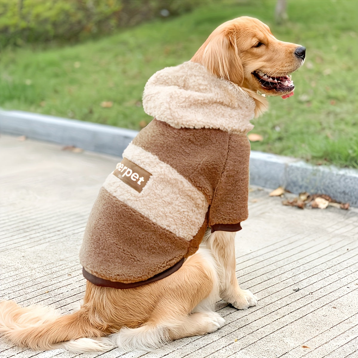 Cozy Knit Pet Hoodie – Warm Winter Coat for Medium to Large Dogs, Soft & Stylish Sweatshirt