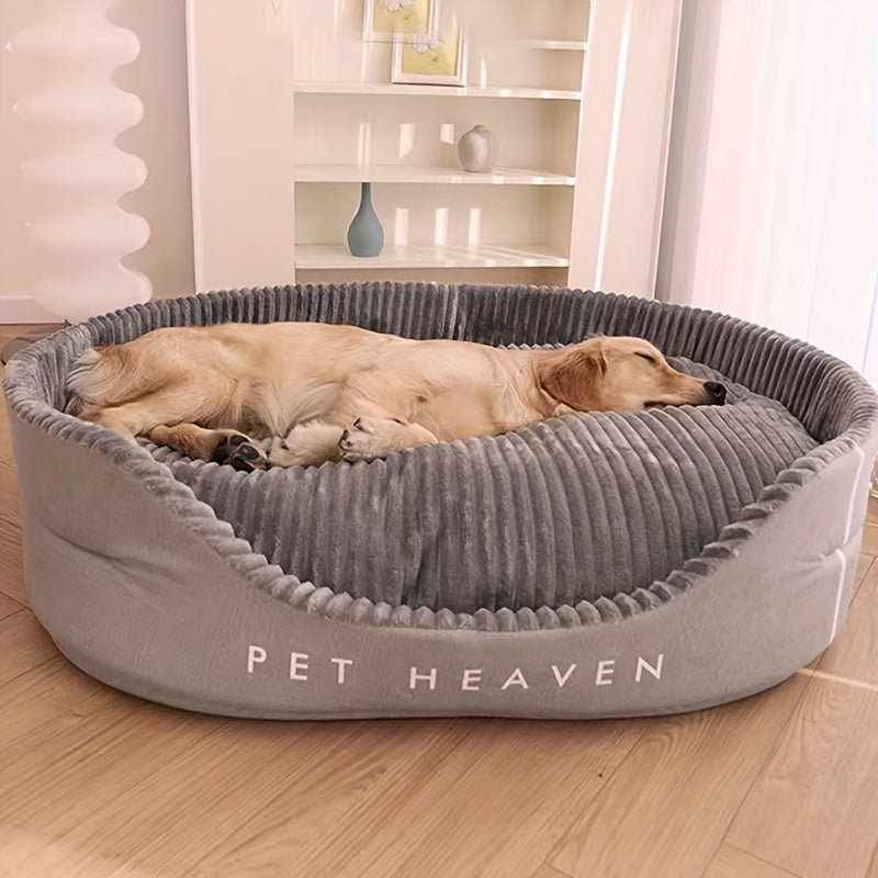 Deluxe Reversible Dog Bed – Washable, Cozy, All-Season Comfort for Medium & Large Breeds