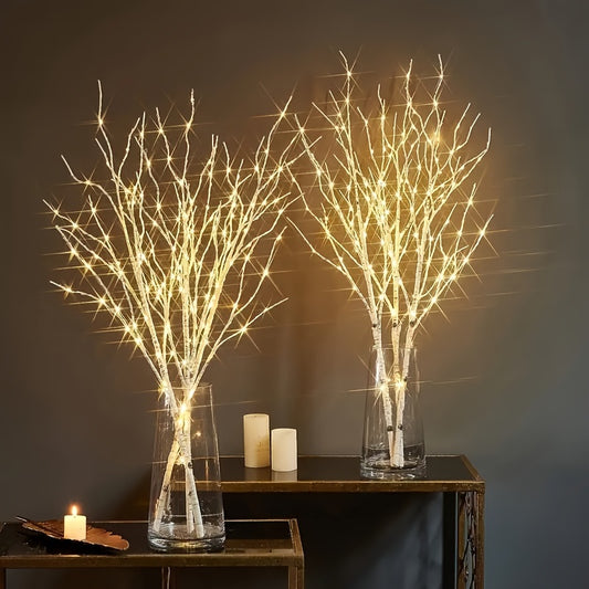 Luminous Birch Branch Ornament - Homeowners, Party Planners, Event Decorators - Birch-inspired, Various Room Types, Tabletop, All-season, Plastic - Suitable for Wedding, Party, Home Embellishment